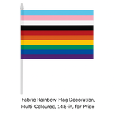 Inclusive LGBTQ+ Handheld Rainbow Flag